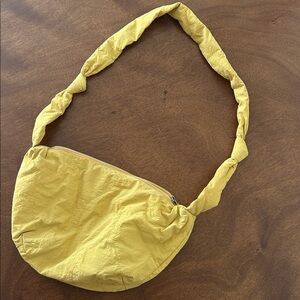 Yellow Ruched Shoulder Bag